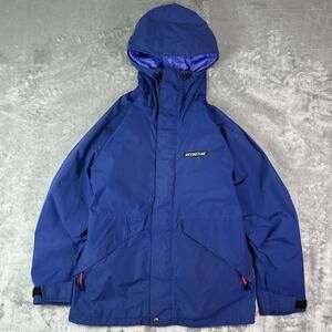 Vintage Moonstone Blue Nylon 90s Waterproof Coat Windbreaker, Men's Size S b14g